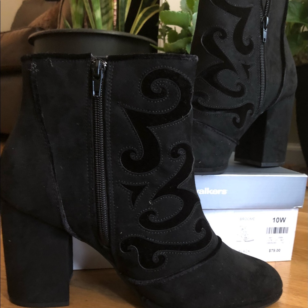 Chic, stylish, and trendy functional black Broome Ankle Boot.